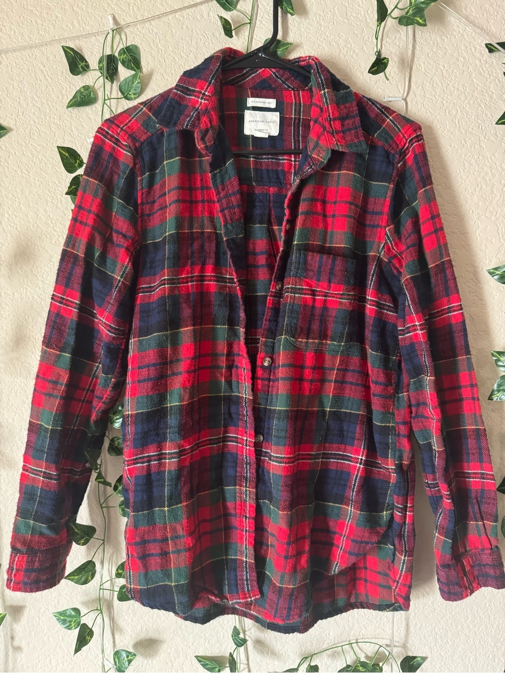 Women’s Red Plaid Flannel Shirt - Classic Casual